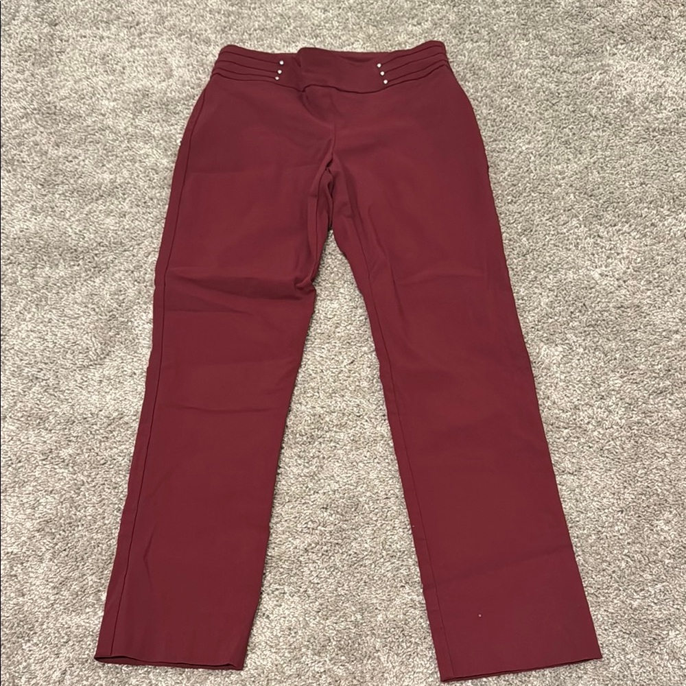 JM Collection Burgundy Pants